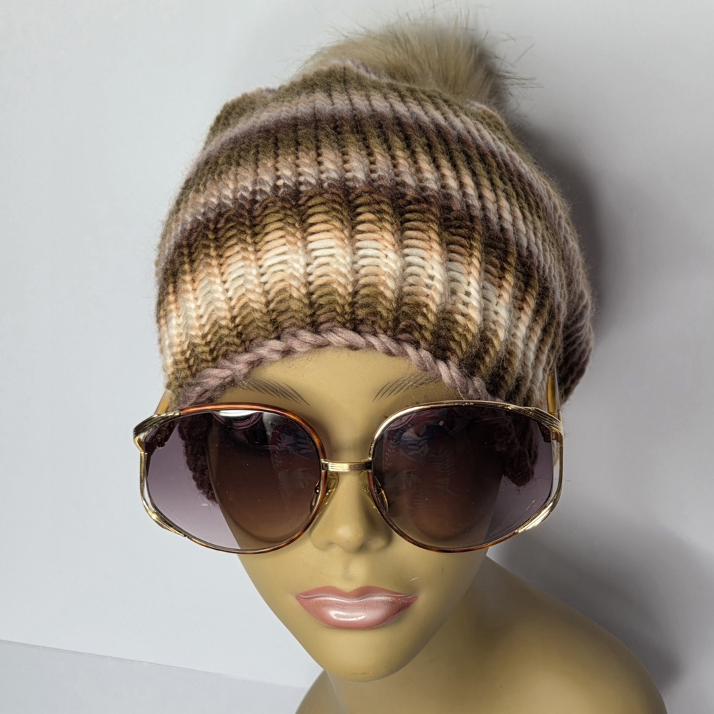 Dior Gradient Brown Shield Sunglasses with Gold Trim - Picture 4 of 15
